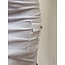 Annie denim long skirt white