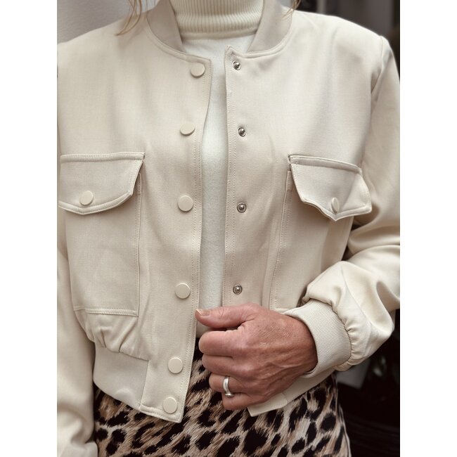 Sisters Point Sisters Point Anna bomber jacket beige