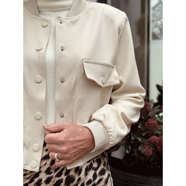 Sisters Point Sisters Point Anna bomber jacket beige