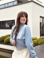 Sisters Point Sisters Point Anna bomber jacket light blue