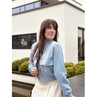 Sisters Point Sisters Point Anna bomber jacket light blue