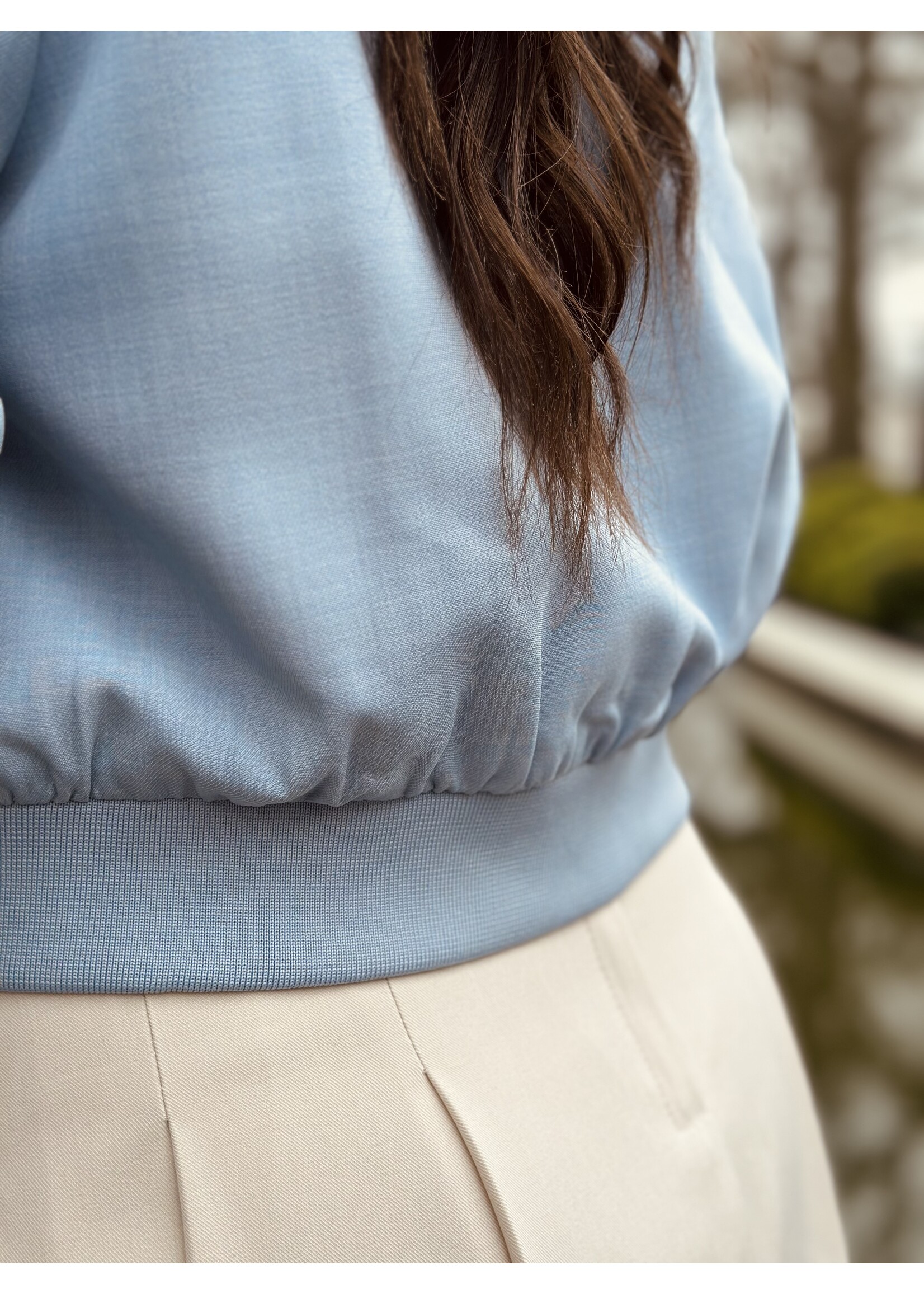 Sisters Point Sisters Point Anna bomber jacket light blue