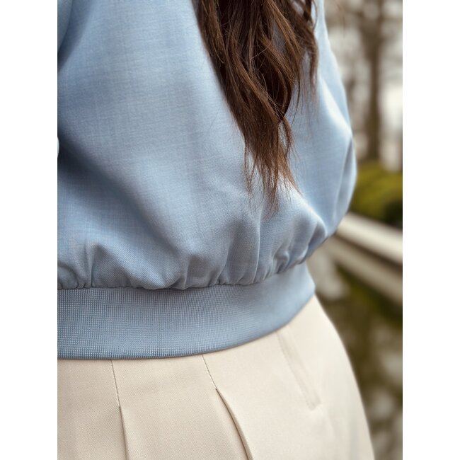 Sisters Point Sisters Point Anna bomber jacket light blue
