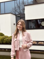 Sisters Point Sisters Point Anna bomber jacket light pink