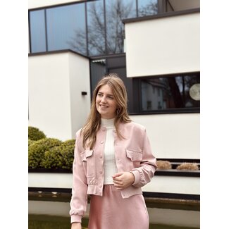 Sisters Point Sisters Point Anna bomber jacket light pink