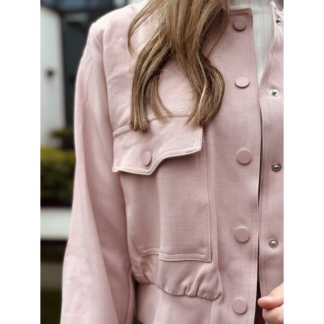 Sisters Point Sisters Point Anna bomber jacket light pink