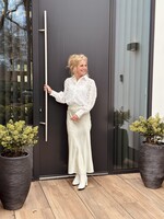 Madeleen satin long skirt green