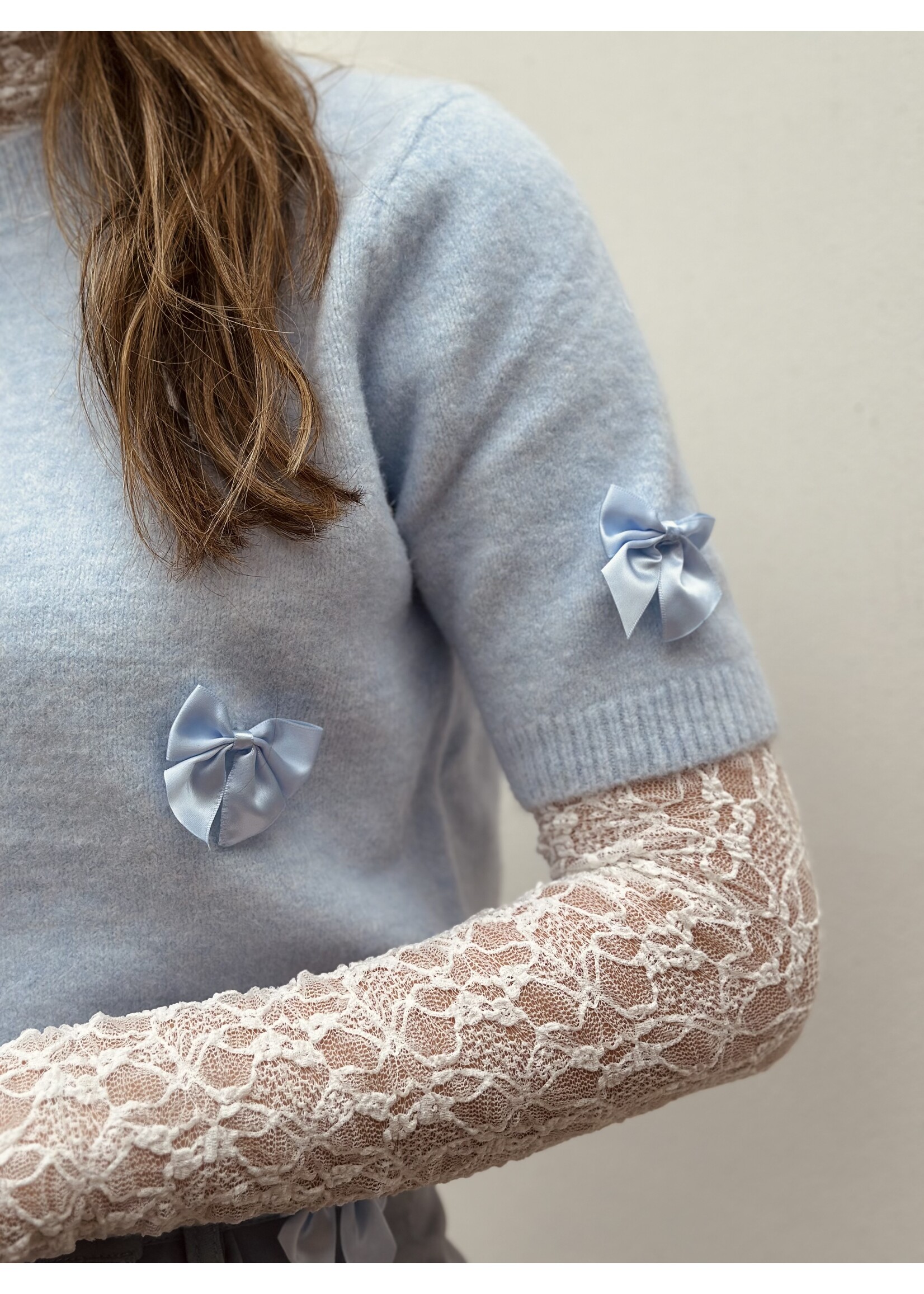 Eliza top light blue detail One Size