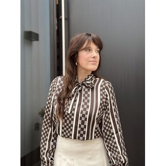 Elvira Elvira Lucia blouse brown/crème stripes