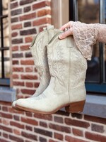 Madelijne cowboyboots suède green