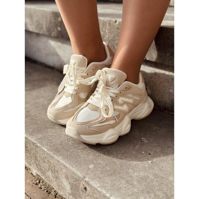 Neliana sneaker camel/offwhite