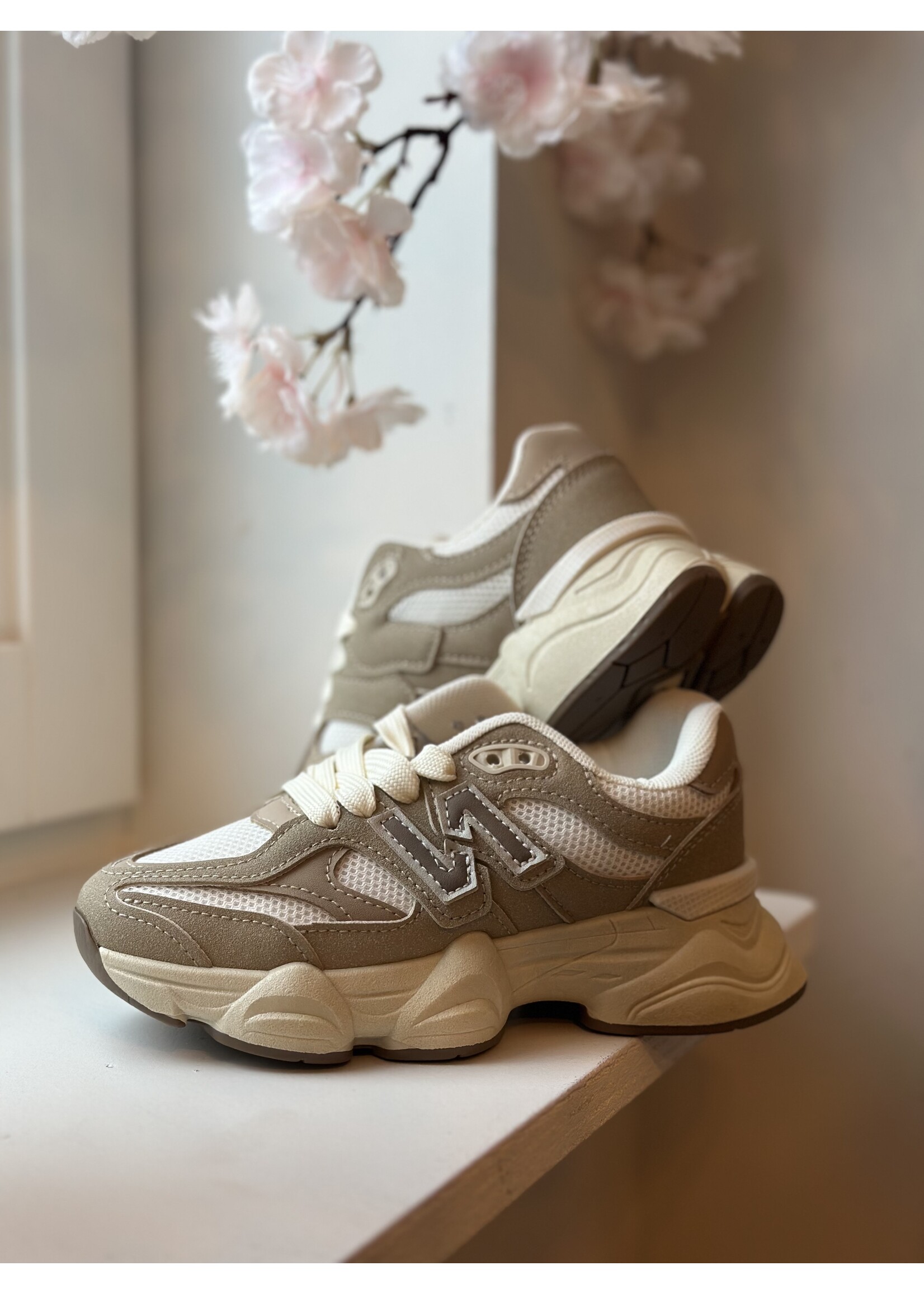 Loren sneaker beige/offwhite