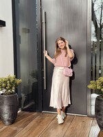 Lucie skirt satin light pink One Size