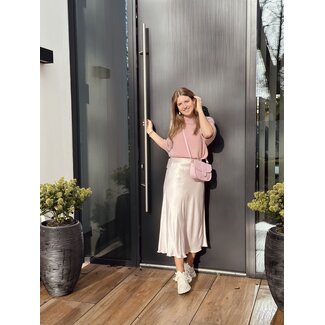 Lucie skirt satin light pink One Size