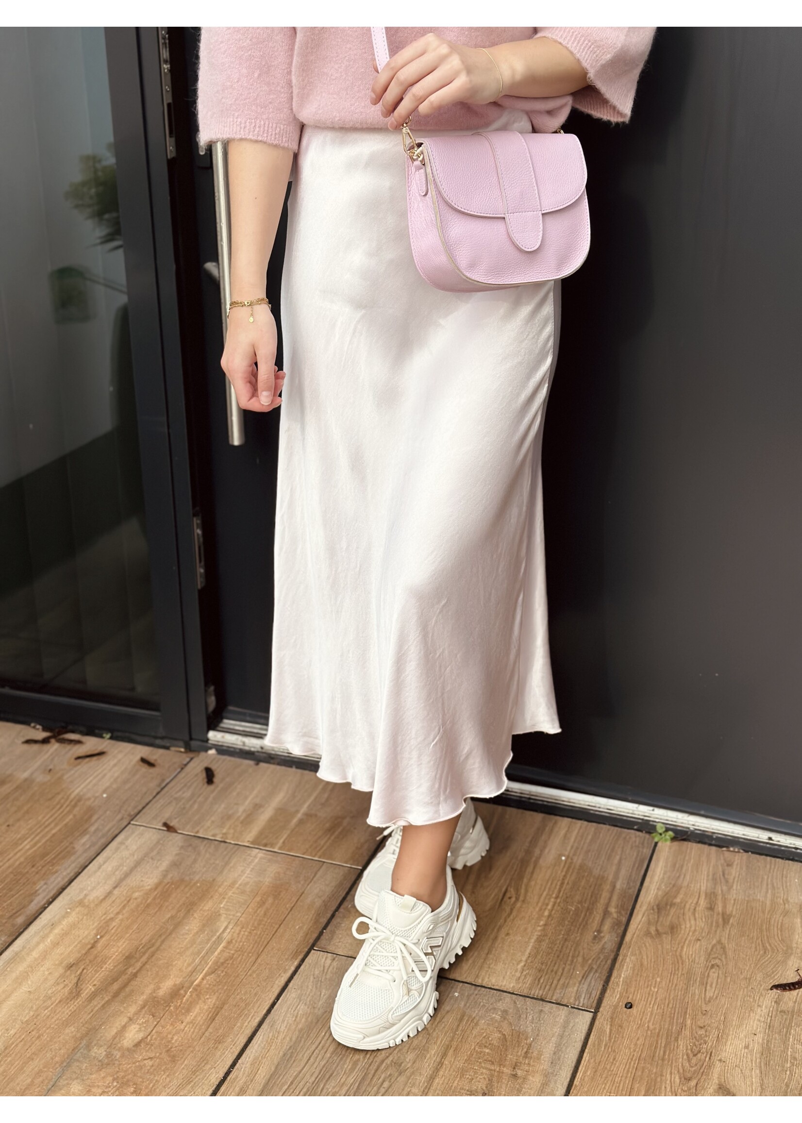 Lucie skirt satin light pink One Size