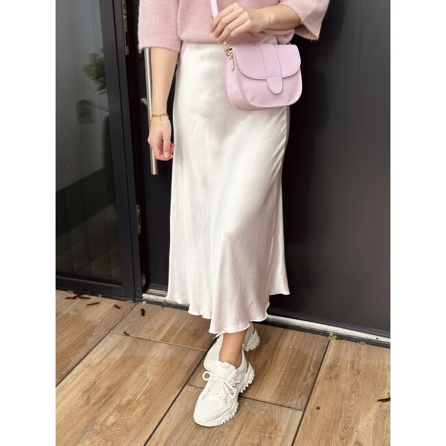 Lucie skirt satin light pink One Size
