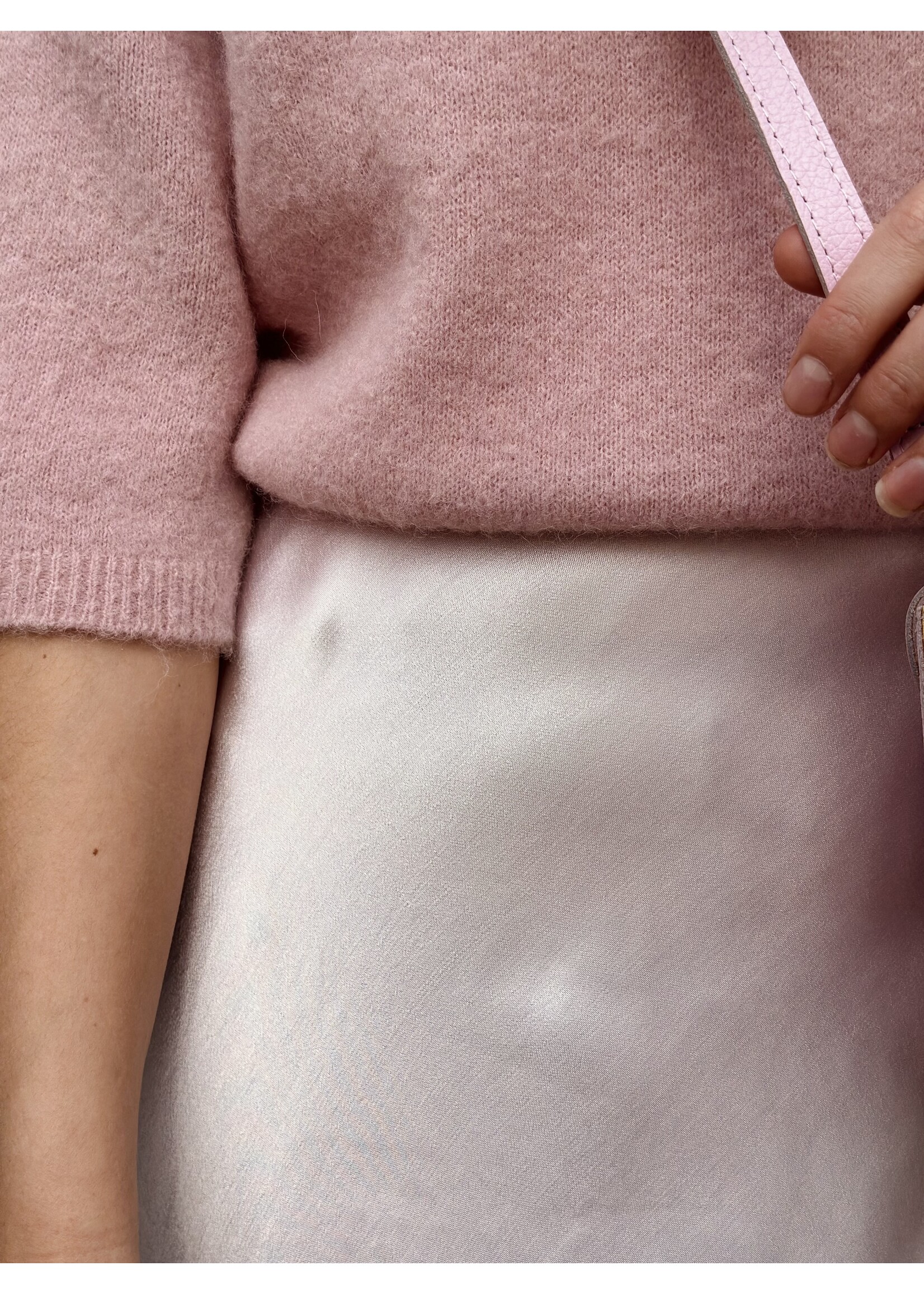 Lucie skirt satin light pink One Size