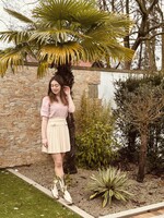 Jenette skirt plissé beige