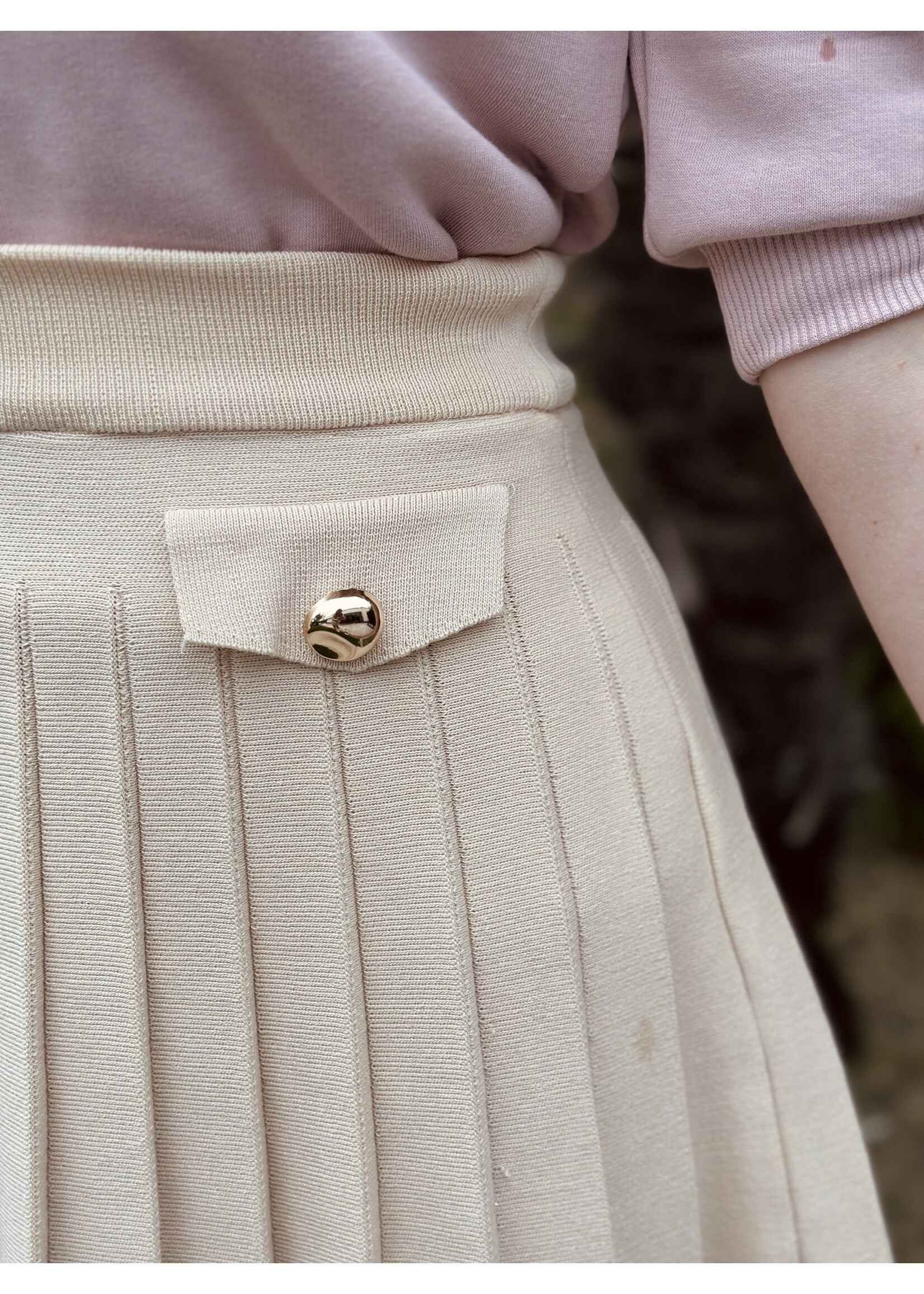 Jenette skirt plissé beige