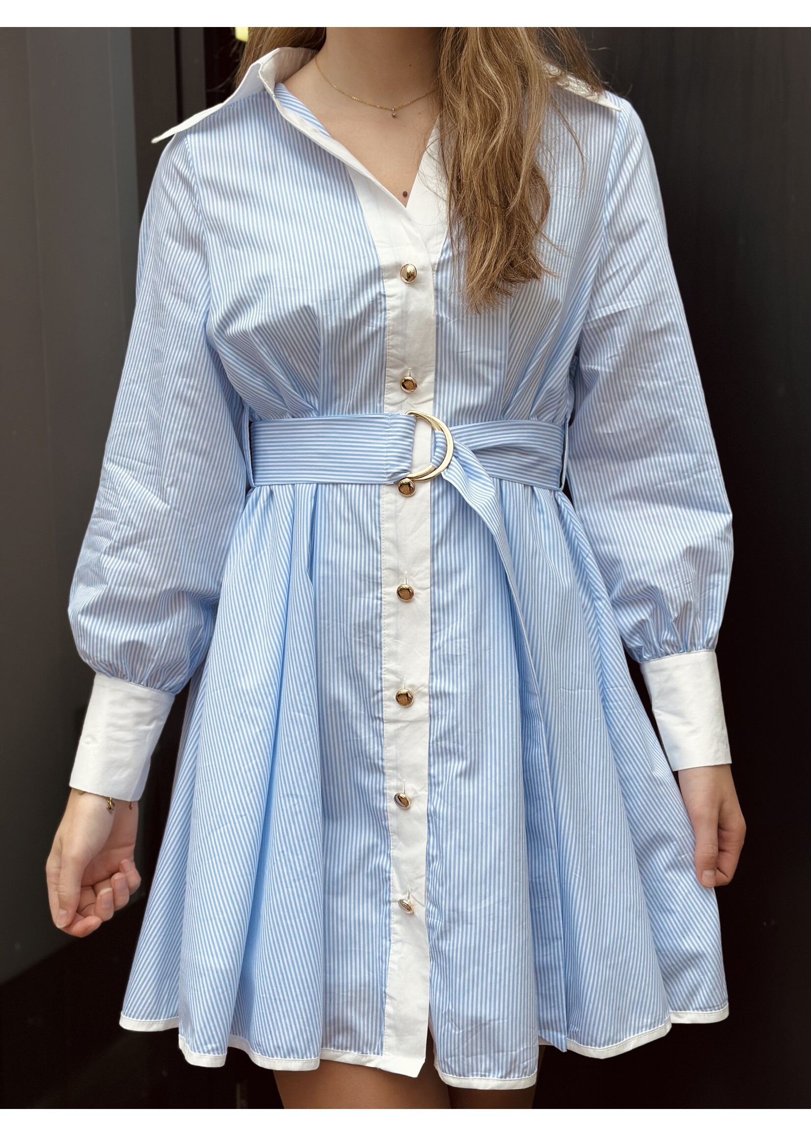 Hiskia dress blue/white stripes