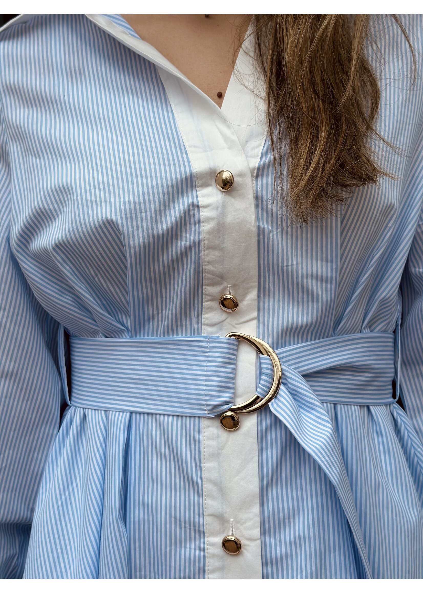 Hiskia dress blue/white stripes