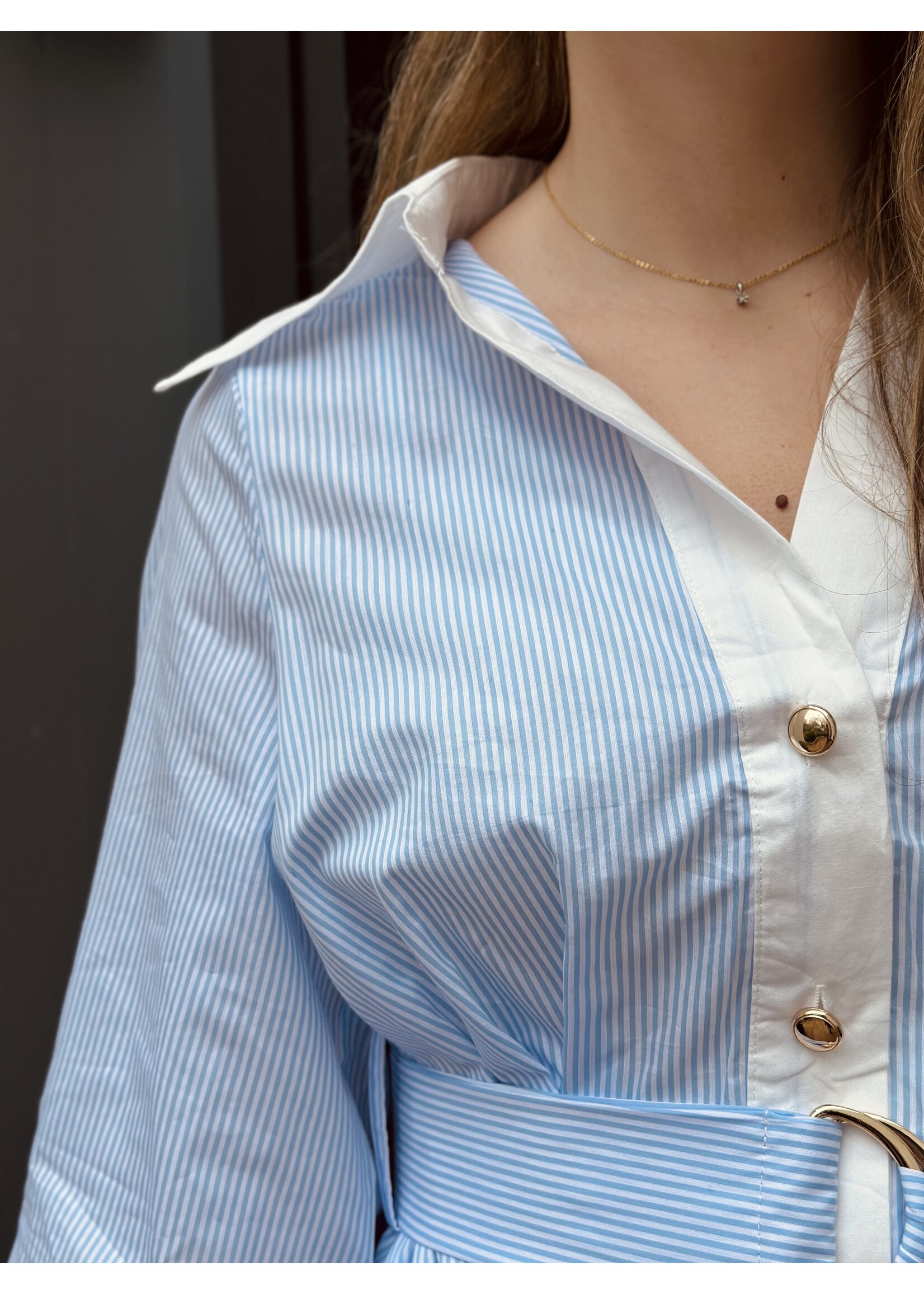 Hiskia dress blue/white stripes