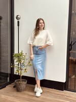 Oria long skirt denim blue