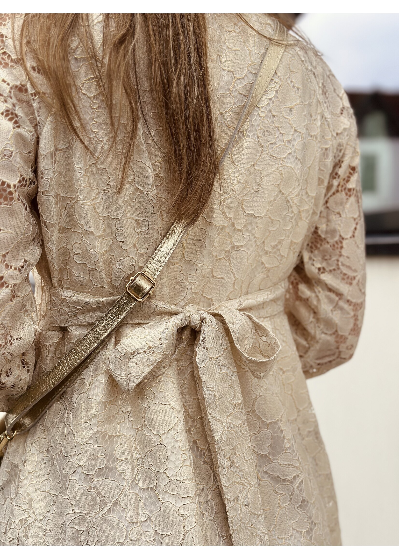 Karen dress gold broderie