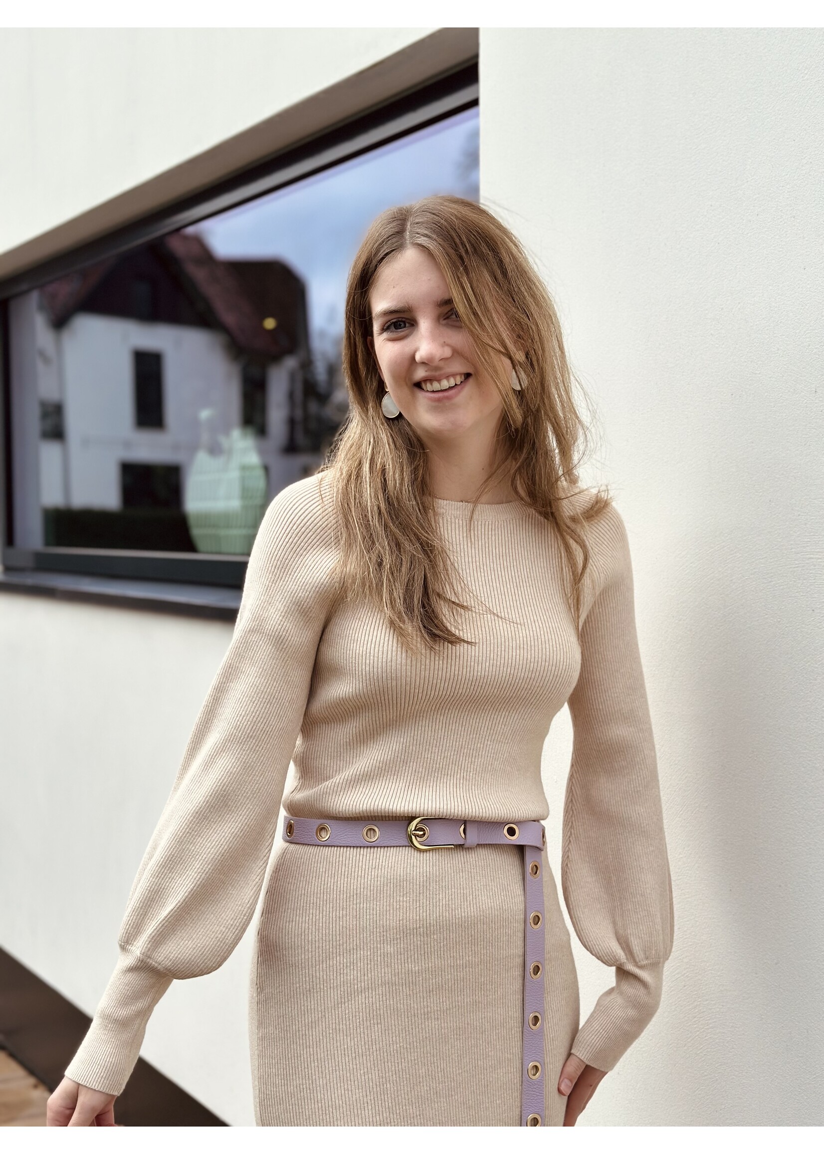 Elara bodycon dress beige One Size