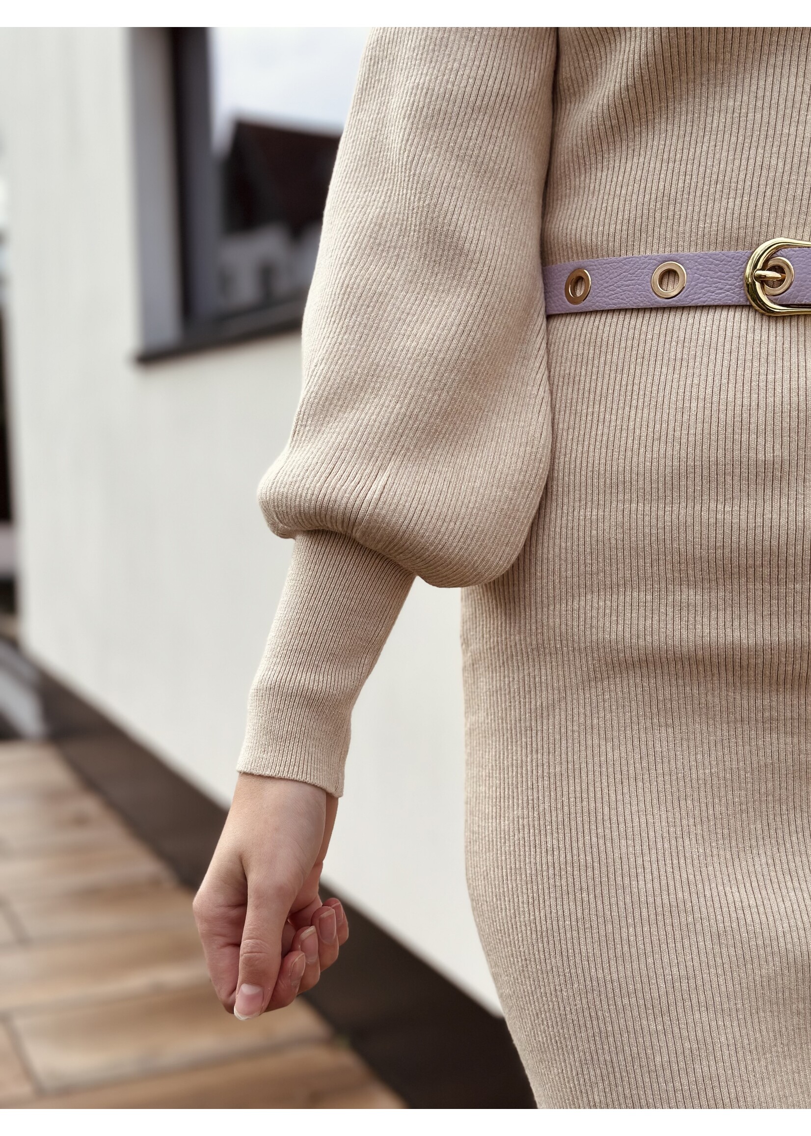 Elara bodycon dress beige One Size