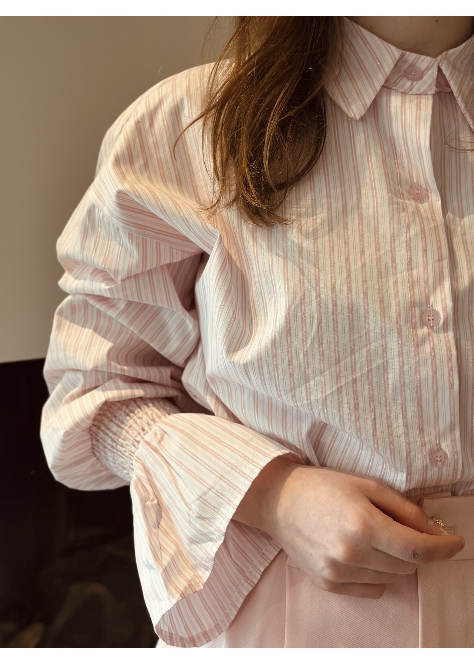 Josephine blouse pink stripes One Size