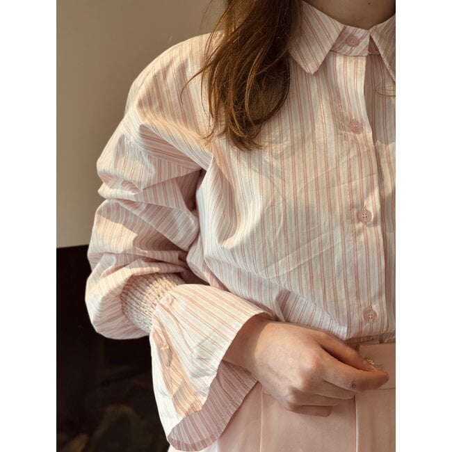 Josephine blouse pink stripes One Size