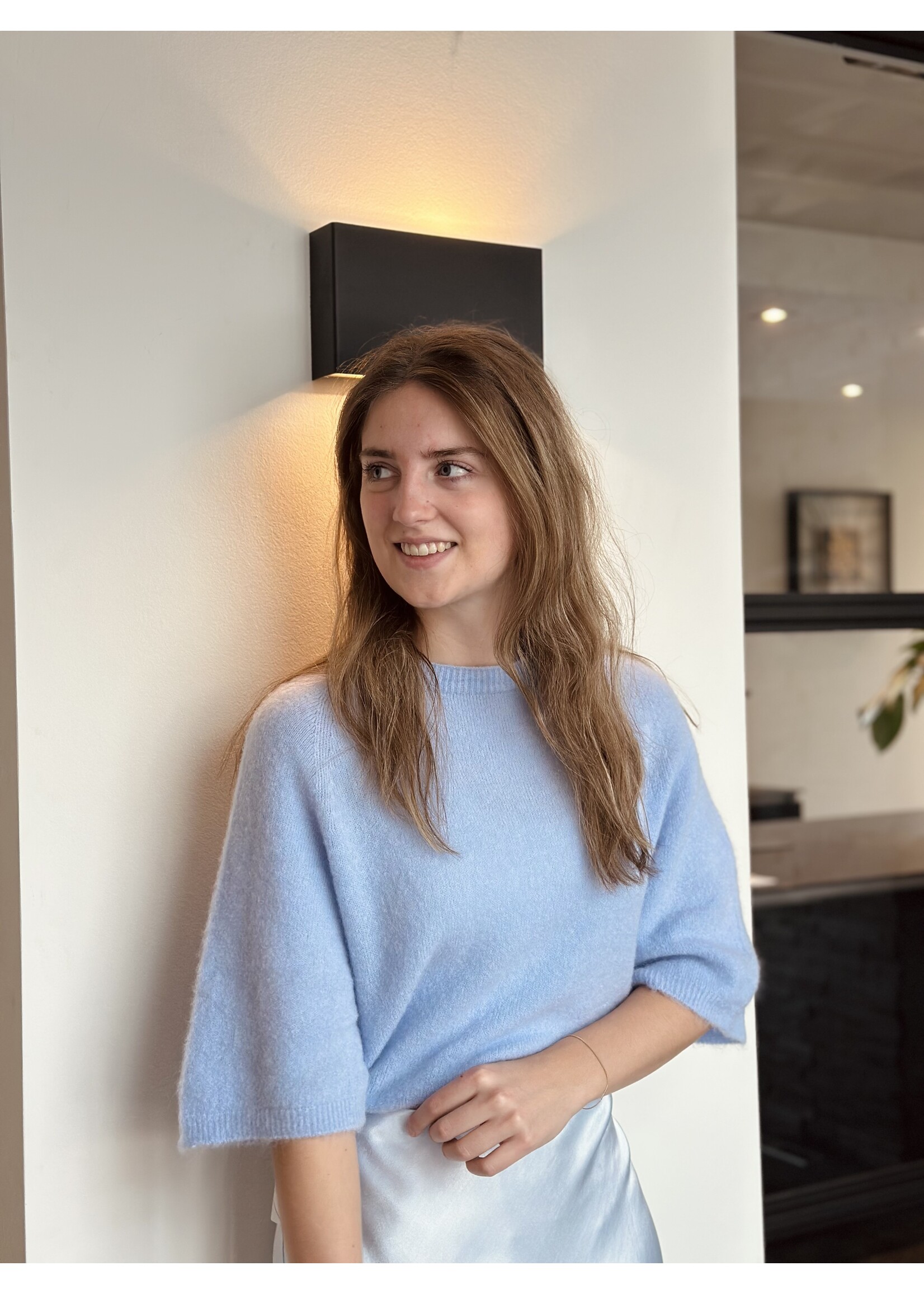 Sanna top light blue One Size