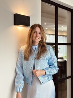 Elvira Elvira Lauren bomber jacket light blue