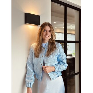 Elvira Elvira Lauren bomber jacket light blue