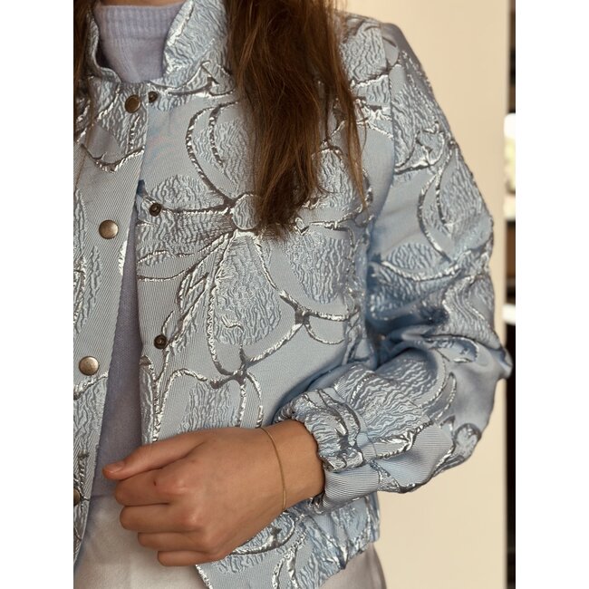 Elvira Elvira Lauren bomber jacket light blue
