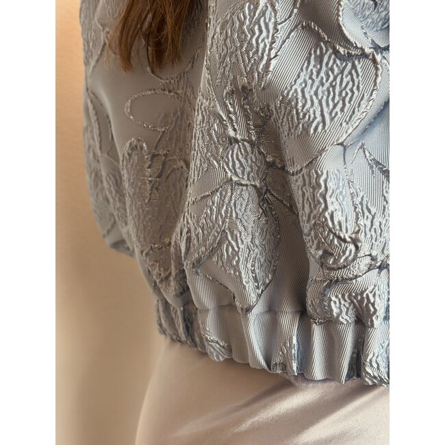 Elvira Elvira Lauren bomber jacket light blue
