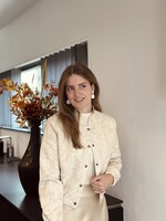 Elvira Elvira Aurora bomber jacket beige print