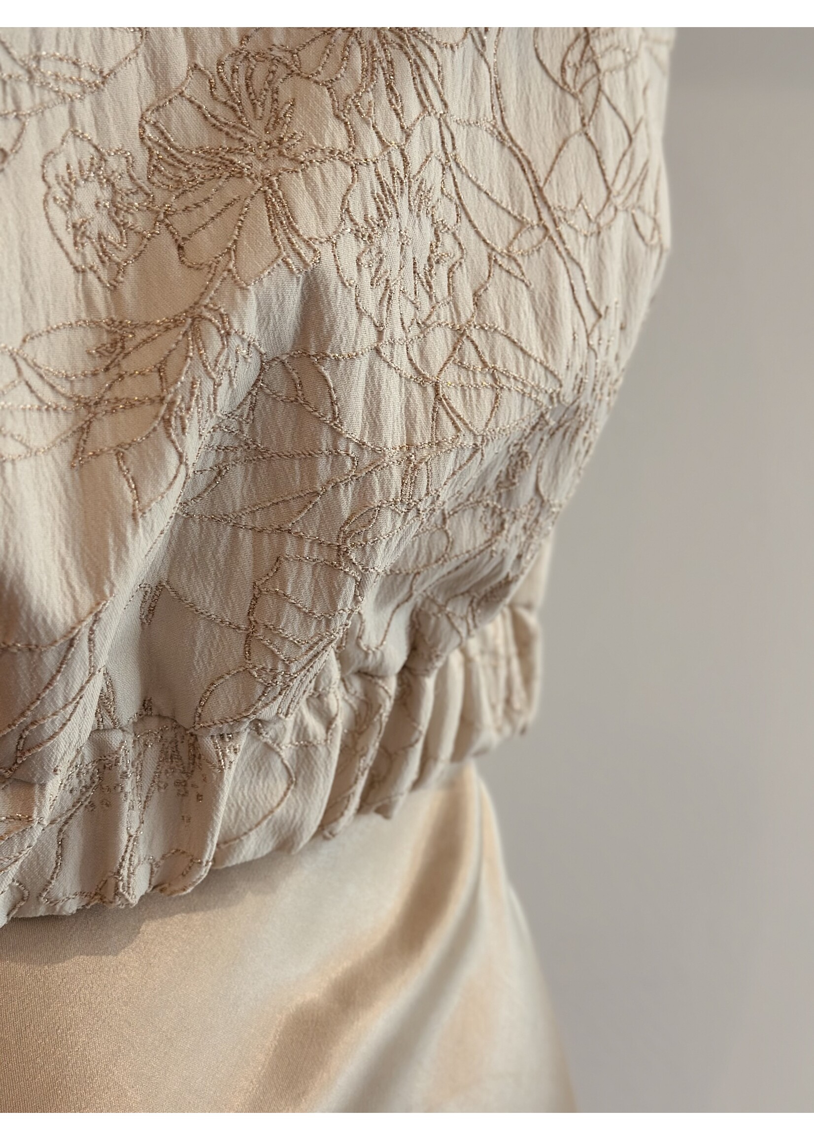 Elvira Elvira Aurora bomber jacket beige print