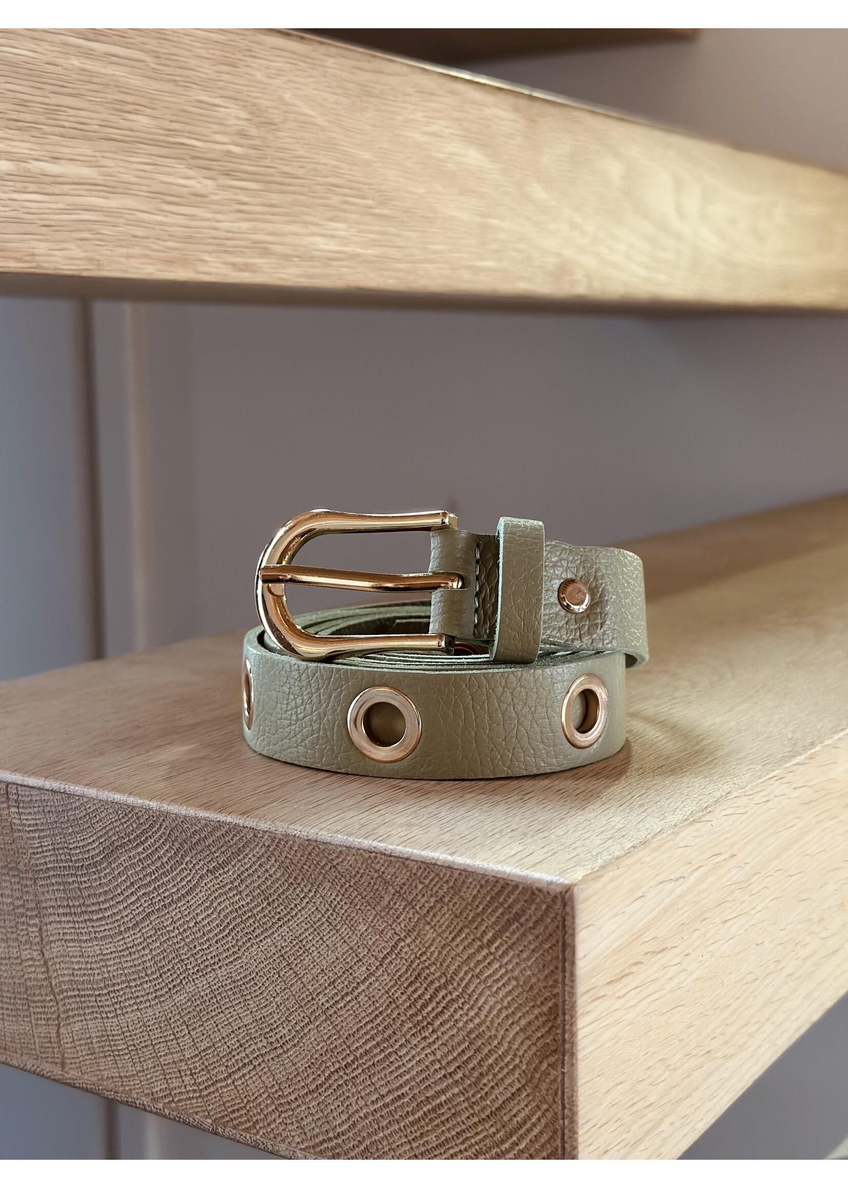 Irina belt green gold