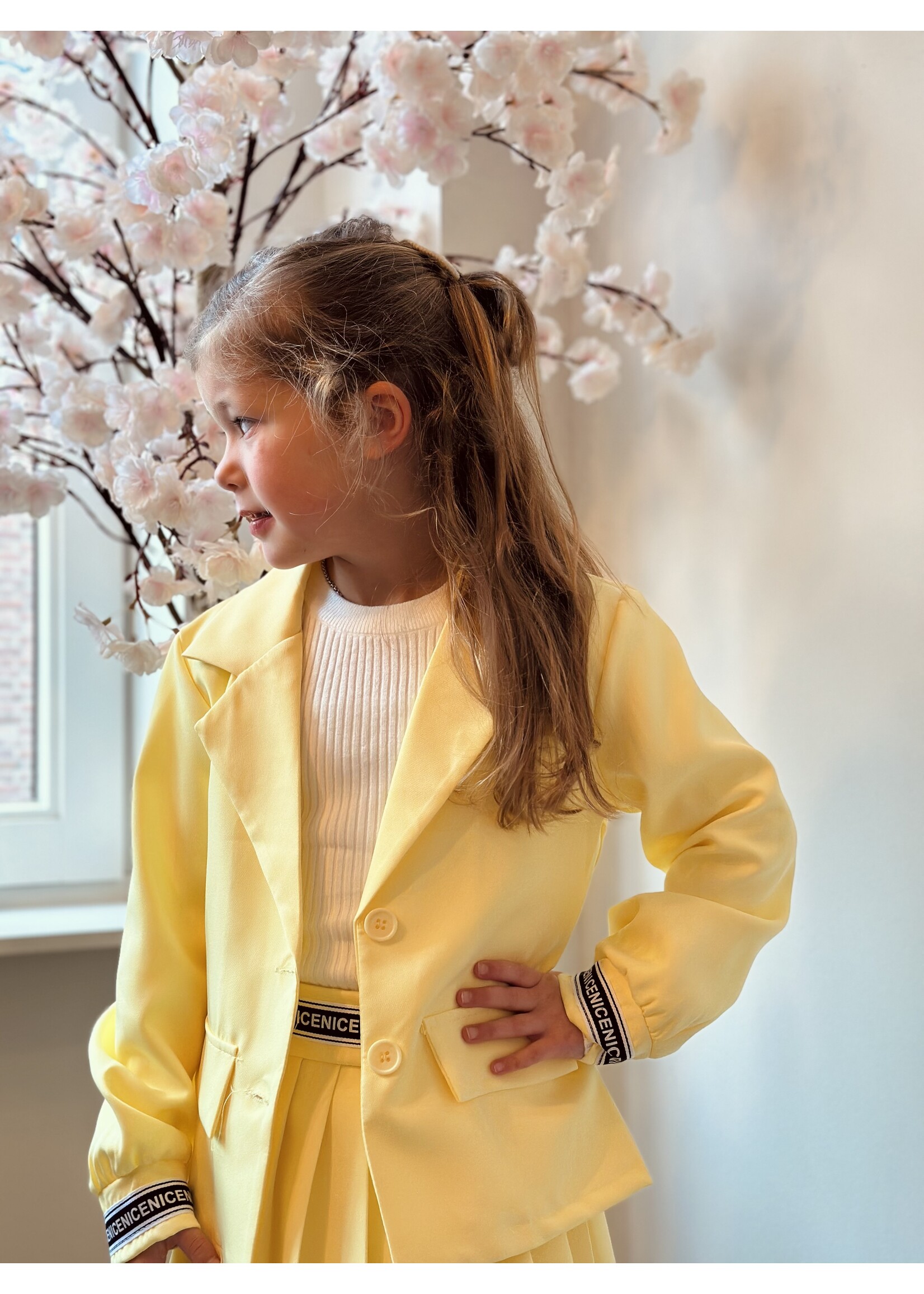 Saar set skirt + blazer yellow