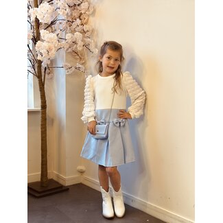 Marijne dress offwhite/light blue