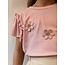 Dianne top light pink flowers