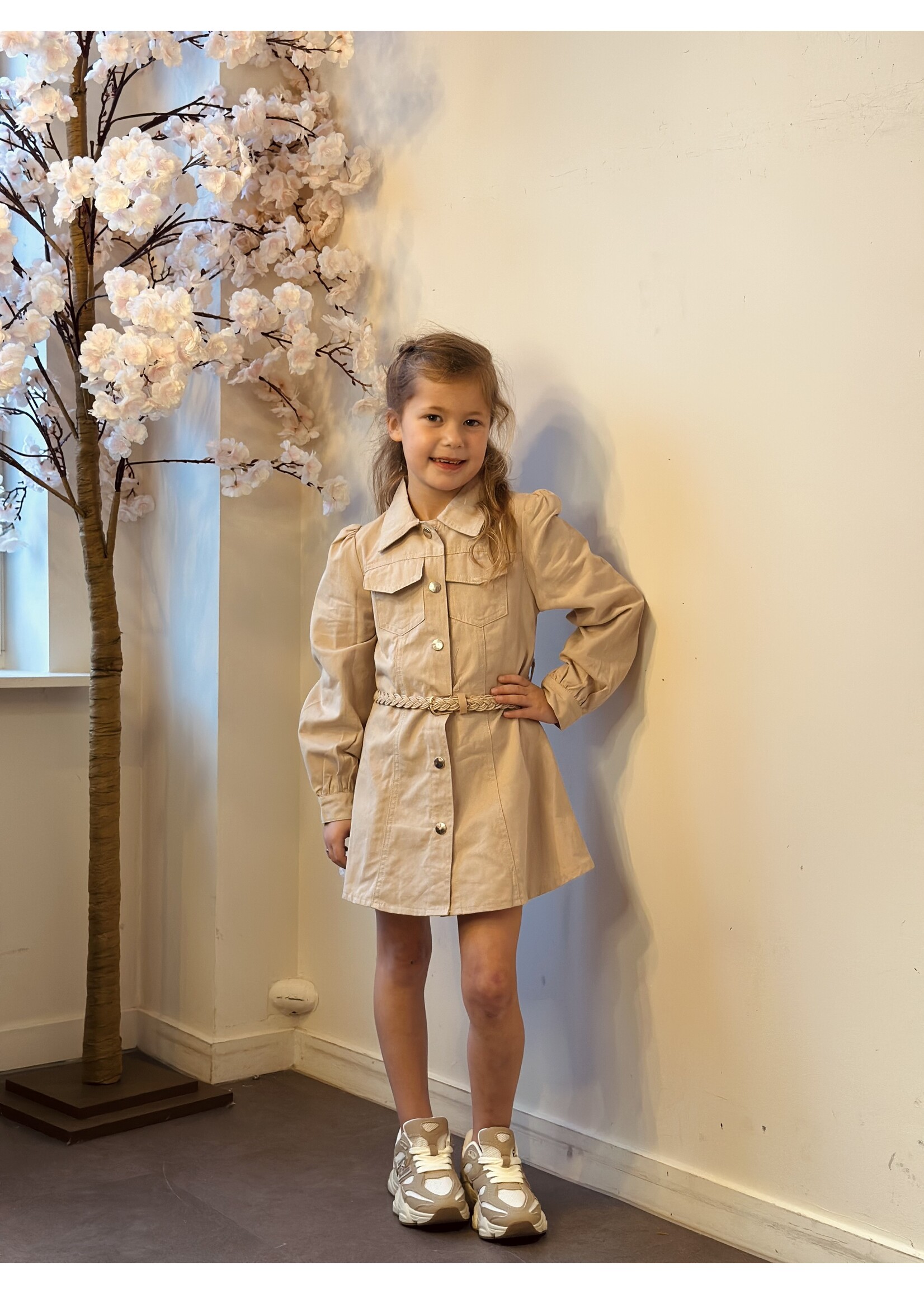 Leonieka denim dress beige