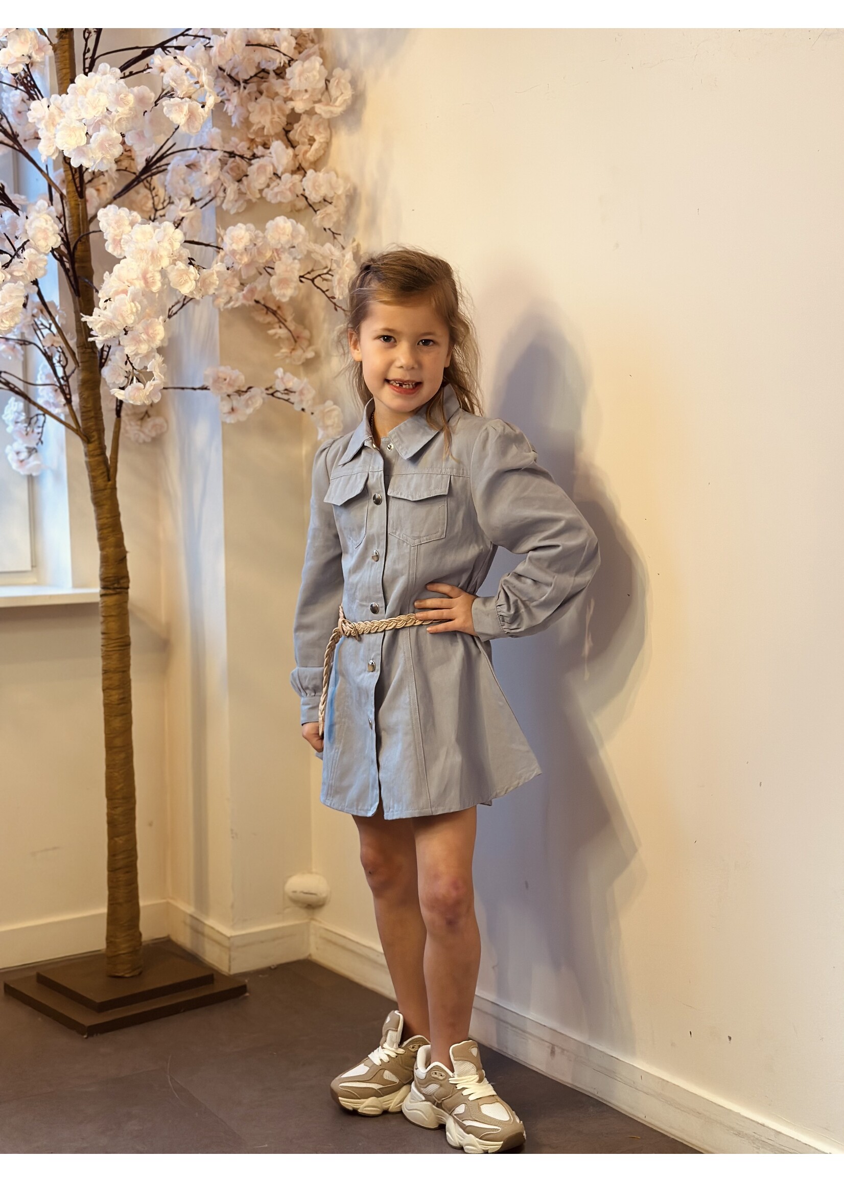 Leonieka denim dress light blue