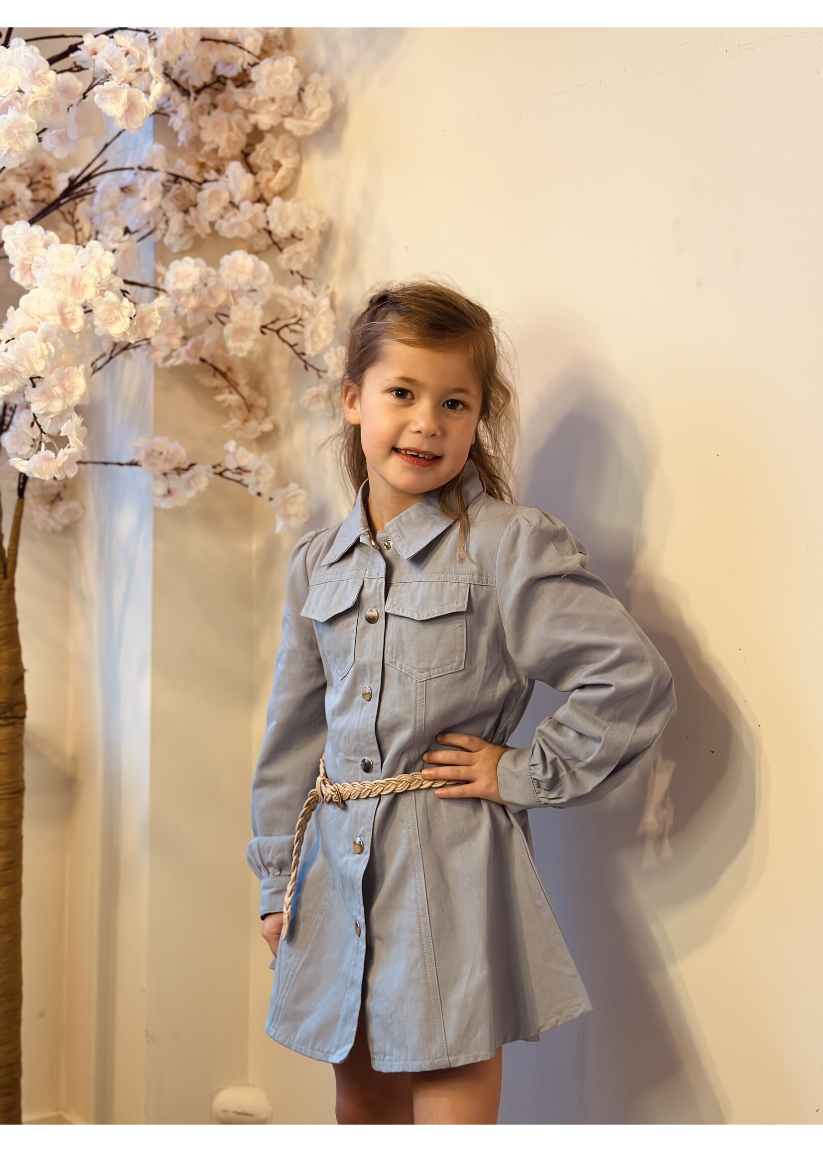 Leonieka denim dress light blue