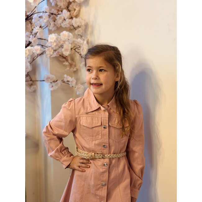 Leonieka denim dress pink