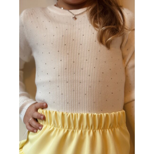Marthe top offwhite glitter