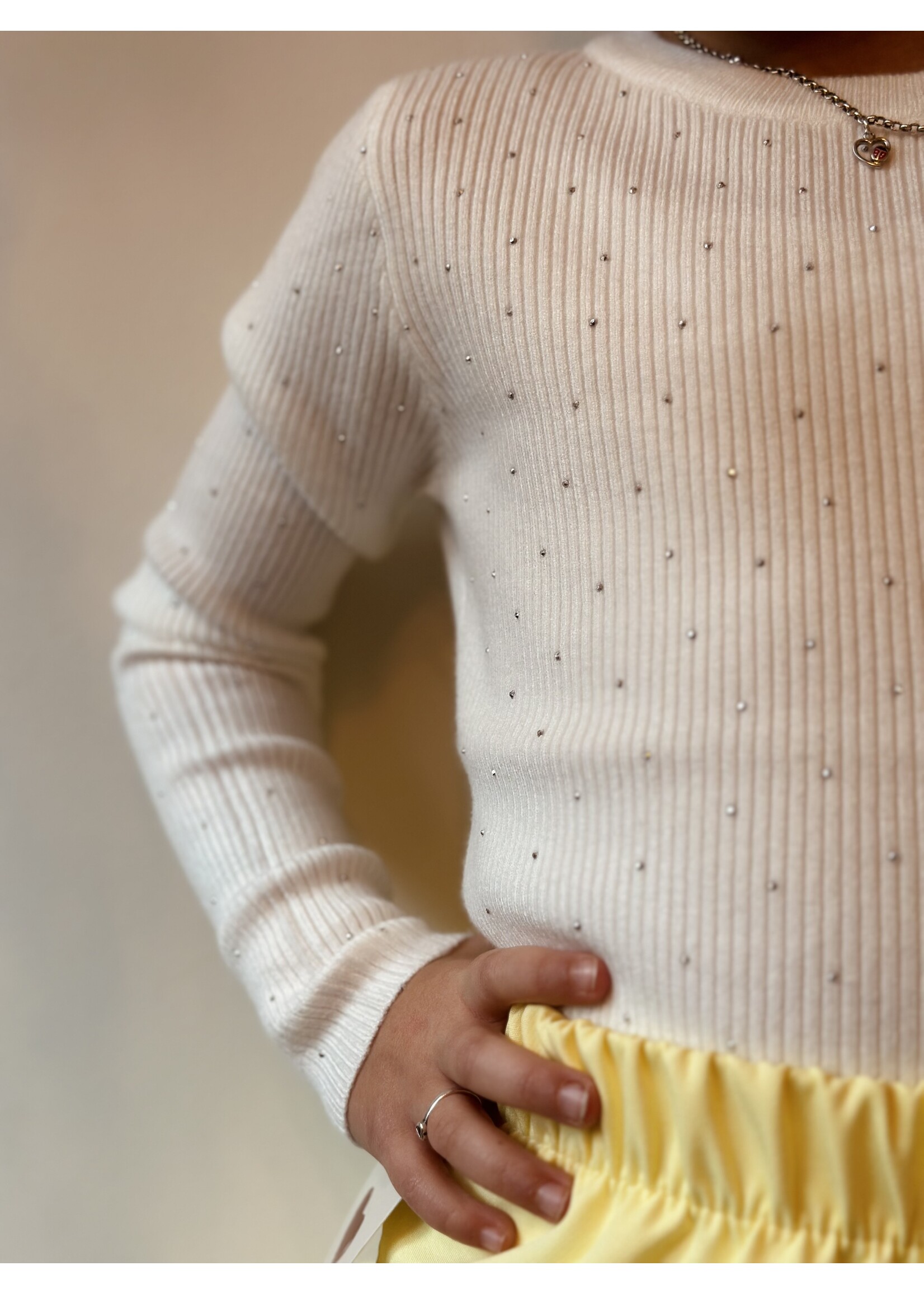 Marthe top offwhite glitter