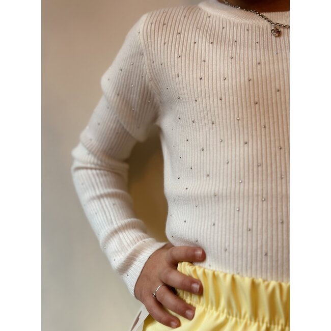 Marthe top offwhite glitter